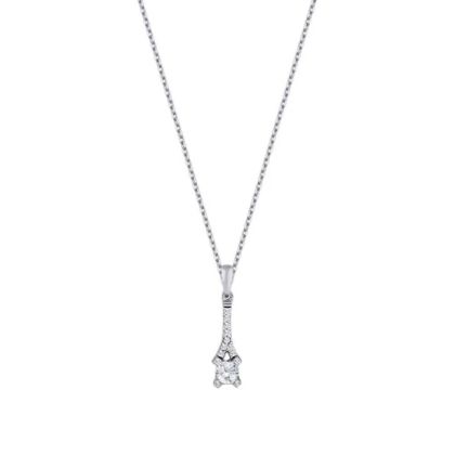 Colier solitar cu diamante de 0,17 carate