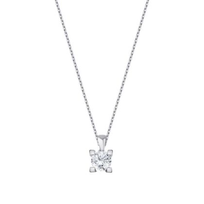 Colier solitar cu diamante de 0,09 carate