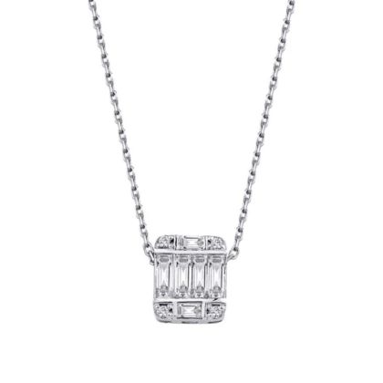 Colier cu diamante bagheta de 0,47 carate