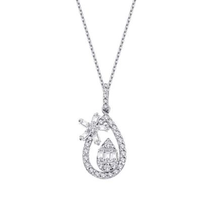 Colier bagheta cu diamante de 0,36 carate