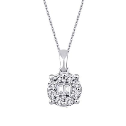 Colier Trend Baguette cu diamante de 0,23 carate