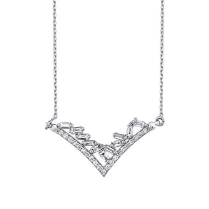 Colier Trend Baguette cu diamante de 0,43 carate