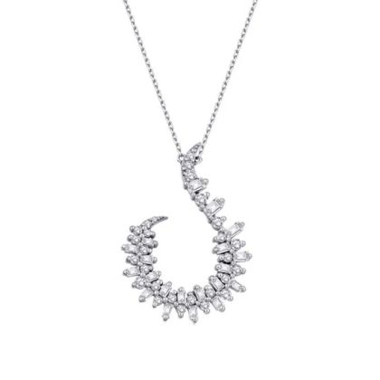 Colier bagheta cu diamante de 0,82 carate