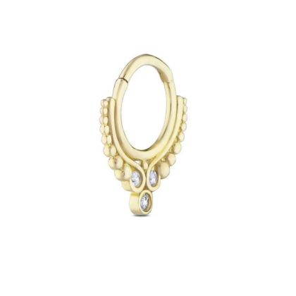 Piercing de aur cu piatra
