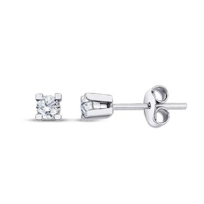 Cercei Solitaire cu diamante de 0,15 carate
