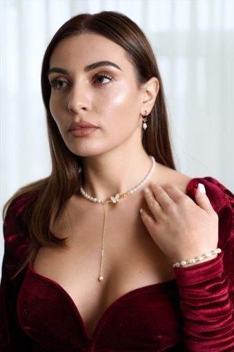 Colier cu perle Butterfly set