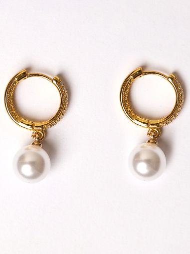 Cercei retro cu perlă 