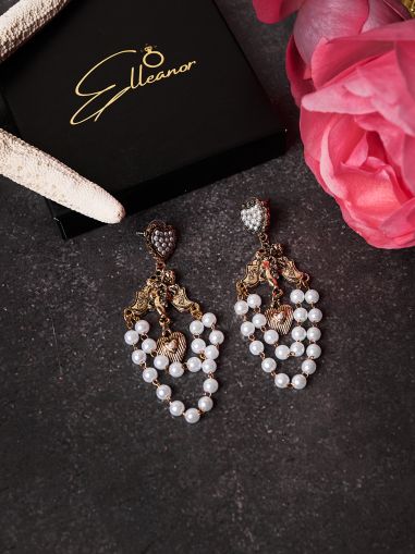 Cercei eleganți cu mini perle