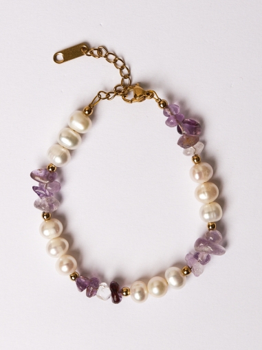Brățară cu perle si ametist 