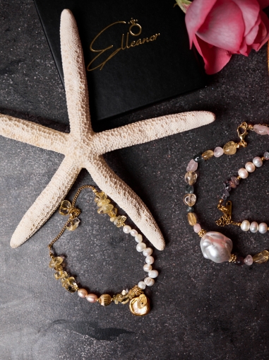 Brățară cu perle și citrin