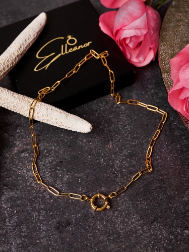 Lanț cu zale placat cu aur 18K