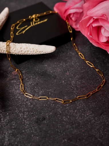 Lanț cu zale placat cu aur 18K