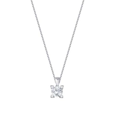 Colier solitar cu diamante de 0,50 carate