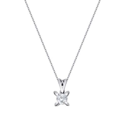 Colier solitar cu diamante de 0,25 carate