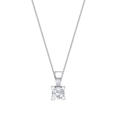 Colier solitar cu diamante de 0,16 carate