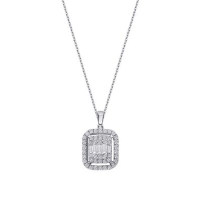 Colier bagheta cu diamante de 0,36 carate
