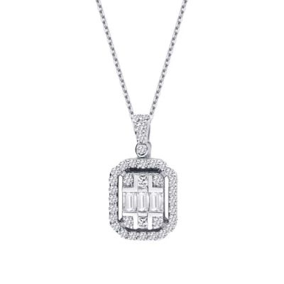 Colier cu diamante bagheta de 0,36 carate