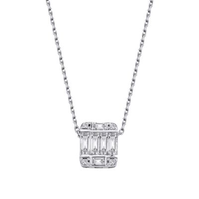Colier cu diamante bagheta de 0,47 carate