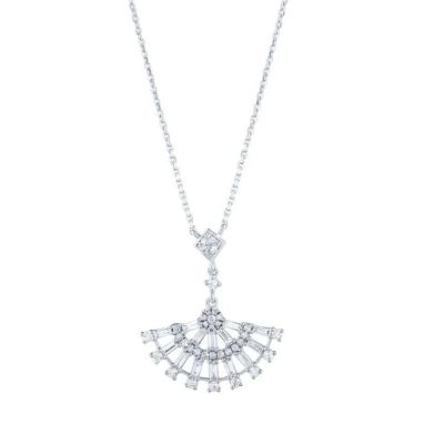 Colier bagheta cu diamante de 0,57 carate