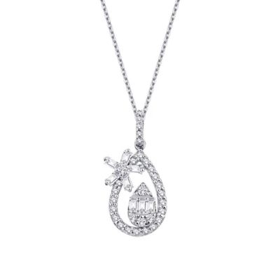 Colier bagheta cu diamante de 0,36 carate