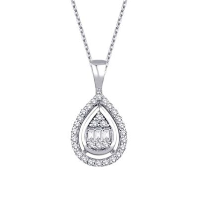 Colier bagheta cu diamante de 0,17 carate