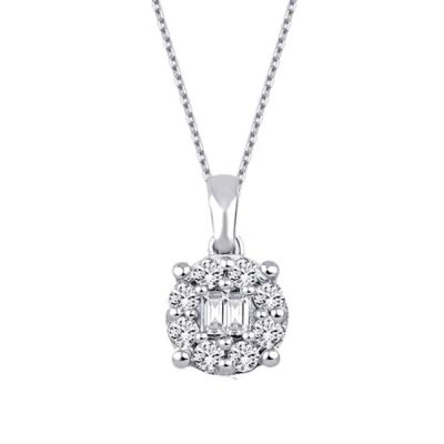 Colier Trend Baguette cu diamante de 0,23 carate