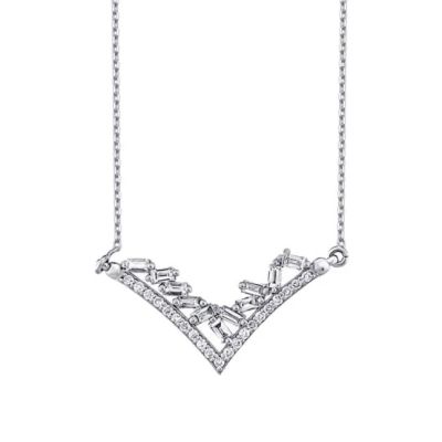 Colier Trend Baguette cu diamante de 0,43 carate