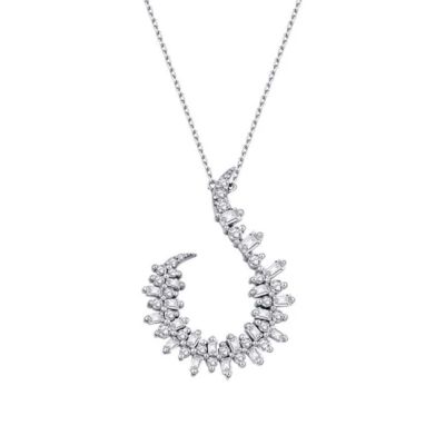 Colier bagheta cu diamante de 0,82 carate