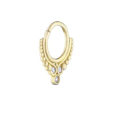 Piercing de aur cu piatra