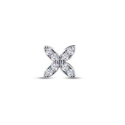 Piercing Floare cu diamanate