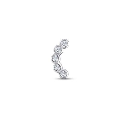 Piercing cu cinci pietre de diamant de 0,02 carate