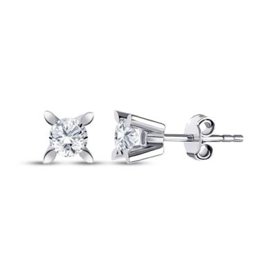 Cercei Solitaire cu diamante de 0,34 carate