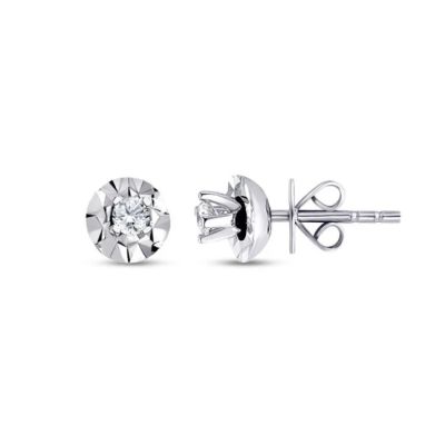 Cercei Solitaire cu diamante de 0,22 carate 