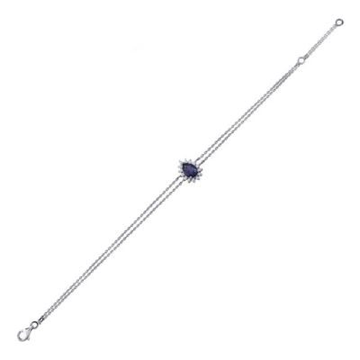 Brățară din safir cu diamante de 1,06 carate 