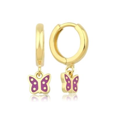 Cercei Gold Purple Butterfly Kids