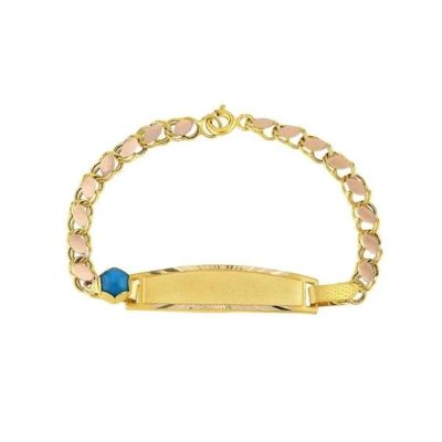 Brățară din aur pentru copii Blue Stone 