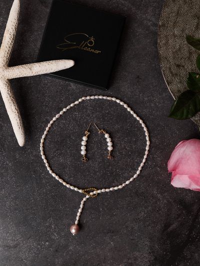 Cercei rotunzi cu perle