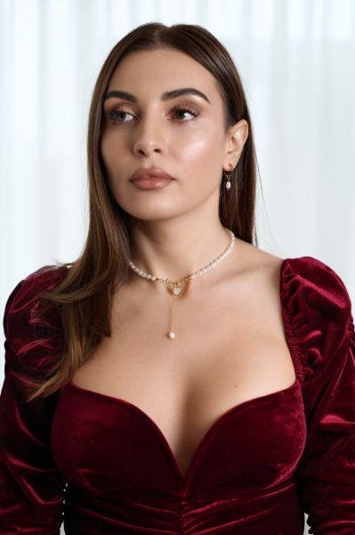 Colier cu perle Lady heart