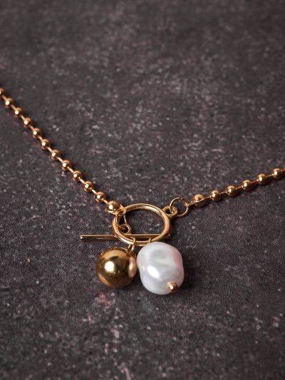 Colier minimalist cu perla