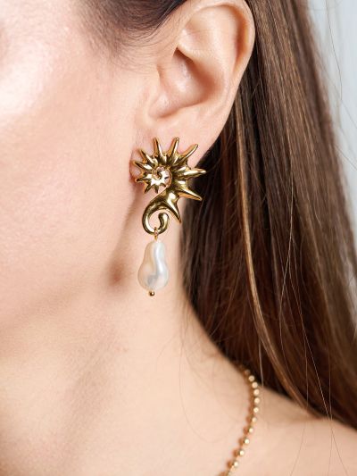 Cercei cu perle Seahorse