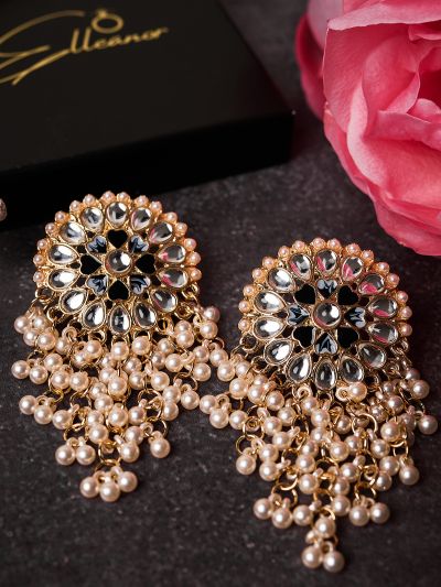 Cercei statement cu perle