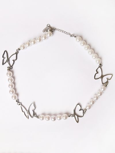 Colier perle Butterfly
