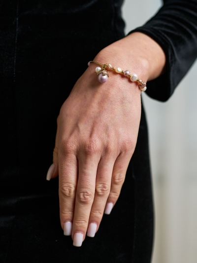 Brățară Lucky Pearl Charm cu perle