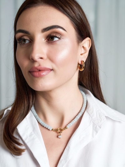 Colier cu perle blue