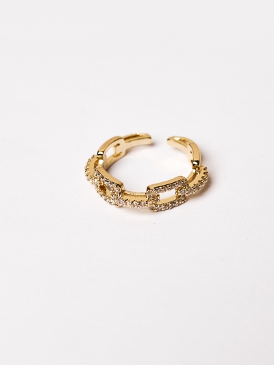 Inel cu zale decorat cu pietre zirconii