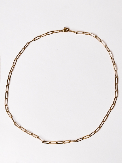 Lanț cu zale placat cu aur 18K