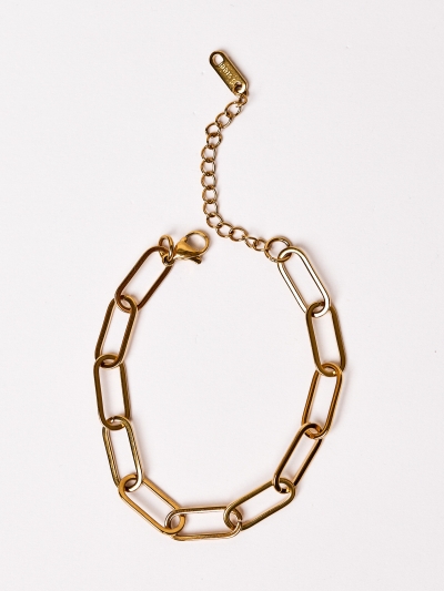 Brățară cu zale mari placată cu aur 18K