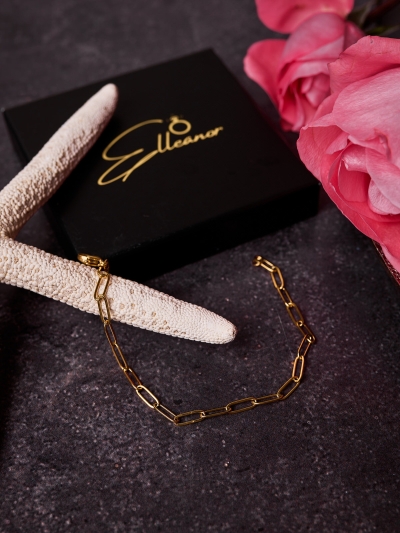 Brățară cu zale mici placată cu aur 18K